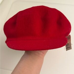 Parkhurst Scarlet Newsboy Hat 100% Wool